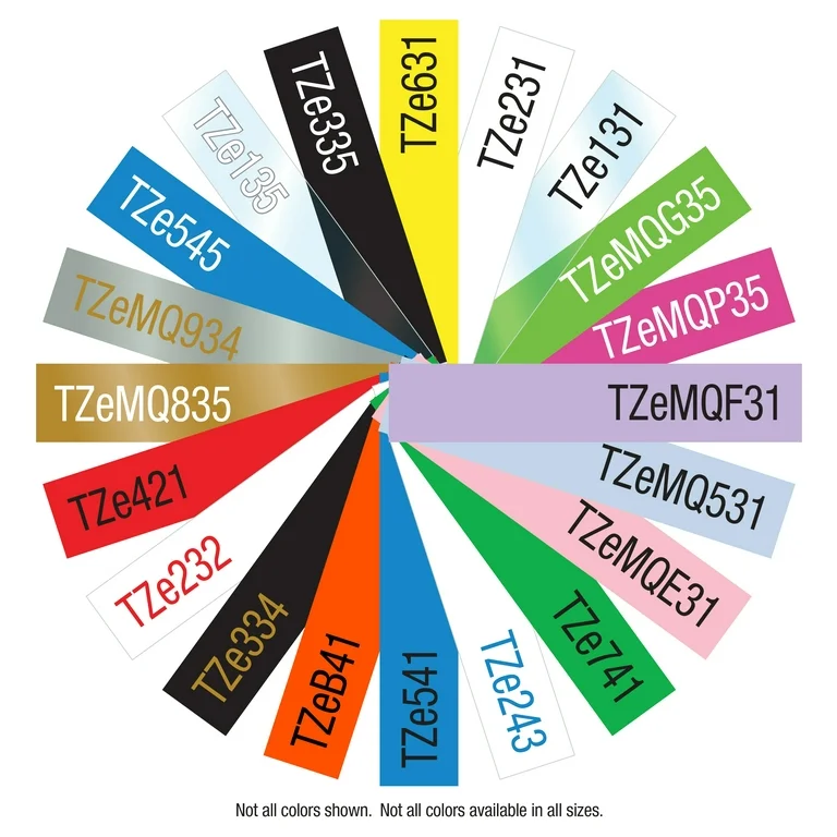 Các loại nhãn Brother dán siêu bền với nhiều kích thước và màu sắc khác nhau