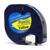 Dymo Compatible Letratag 91202 Zwart Op Geel 12 Mm X 4 M