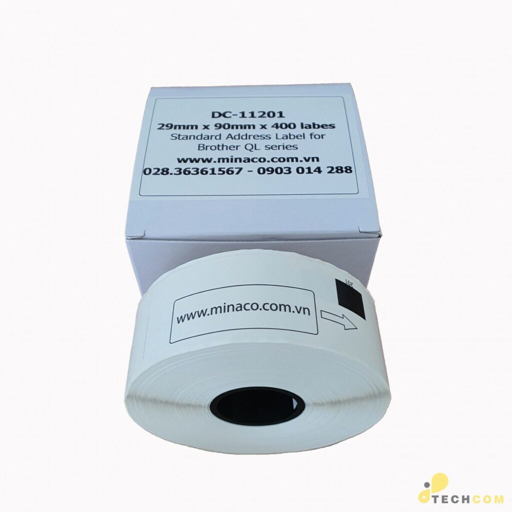 DC-11201 / Nhãn 29mm x 90mm dùng cho máy Brother QL-700 / QL-800 / QL-810W / QL-820NW / QL-720NW / QL1050 / QL-1060N /QL-1100 / QL-1110N / TD-2020 / TD-2130N / TD-4000