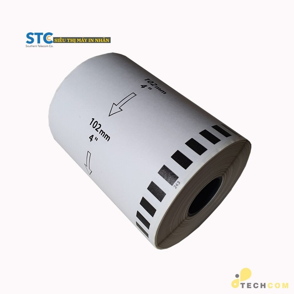 DC-22243 / Nhãn 102mm dùng cho máy Brother QL1050 / QL-1060N /QL-1100 / QL-1110N / TD-4000 /TD-4420DN