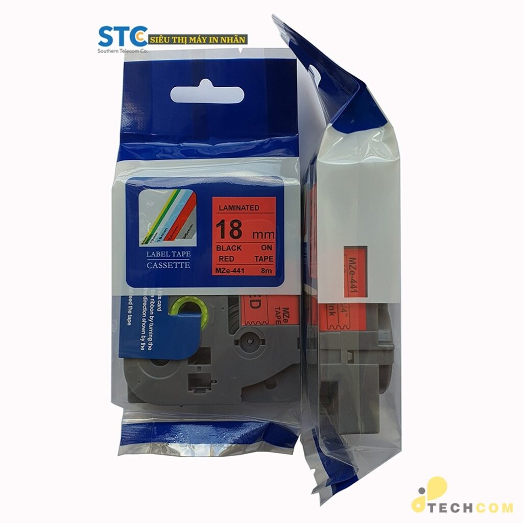 MZE-441 / NHÃN 18MM MÀU ĐỎ