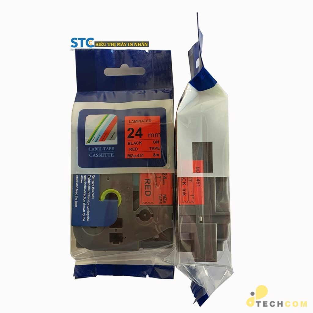 MZE-451 / NHÃN 24MM MÀU ĐỎ