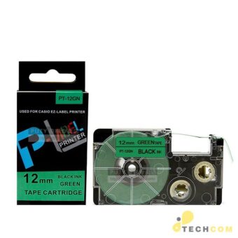 Nhan In Pt 12gn Chu Den Nen Xanh La 12mm 8n9gf