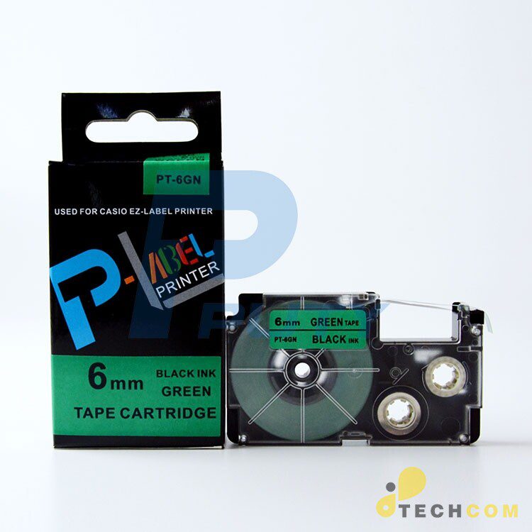 Nhan In Pt 6gn Chu Den Nen Xanh La 6mm K34q0