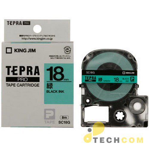 Tepra Sc18g Chu Den Nen Xanh La 18mm Ueoqa