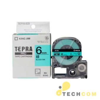 Tepra Sc6g Chu Den Nen Xanh La 6mm 6oug1